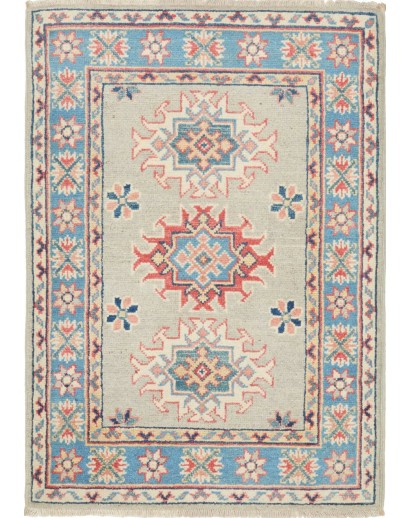 Tappeto Kazak Afghanistan beige grigio 64x90