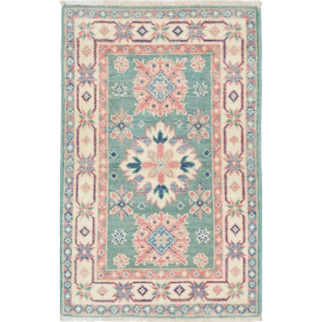 Tappeto Kazak Afghanistan beige verde 57x88