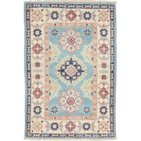 Tappeto Kazak Afghanistan beige azzurro 61x93