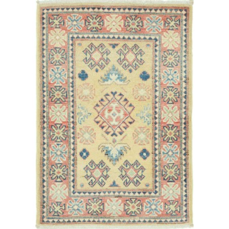 Tappeto Kazak Afghanistan marrone azzurro 62x90