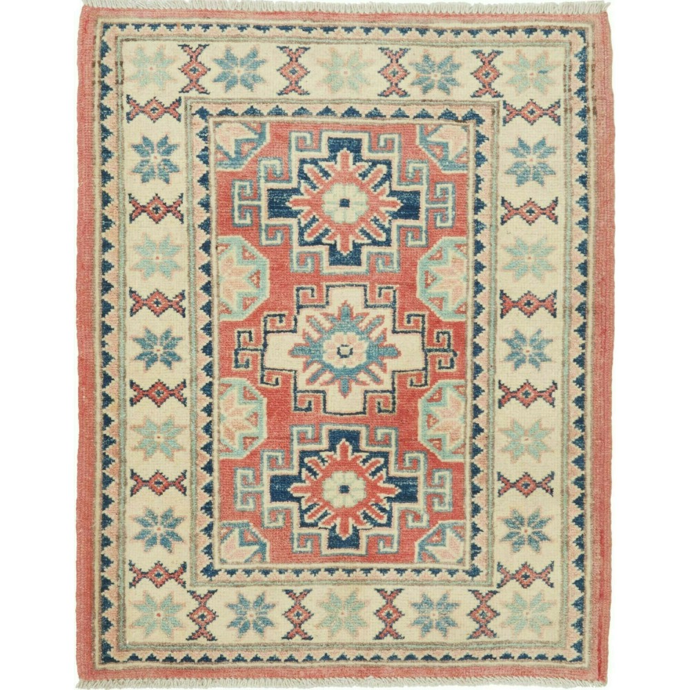 Tappeto Kazak Afghanistan marrone beige 66x81 Tappeto Kazak Afghanistan marrone beige 66x81