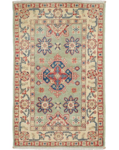 Tappeto Kazak Afghanistan marrone azzurro 57x91