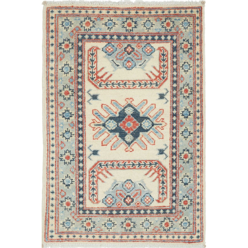 Tappeto Kazak Afghanistan beige marrone 60x90 Tappeto Kazak Afghanistan beige marrone 60x90