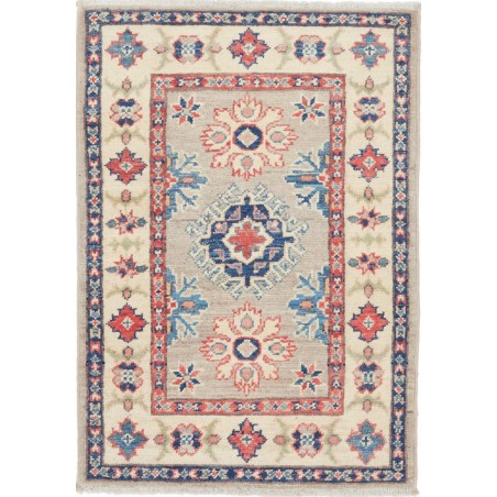 Tappeto Kazak Afghanistan beige azzurro 62x90