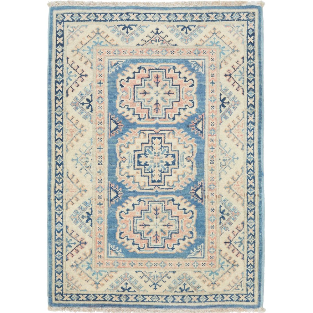 Tappeto Kazak Afghanistan beige grigio 63x92