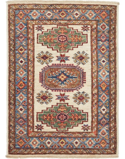 Tappeto Kazak Fine Pakistan azzurro bianco 63x87