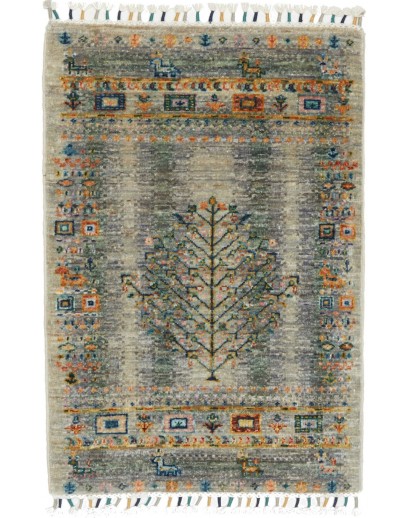 Tappeto Siva Pakistan bianco grigio 60x90