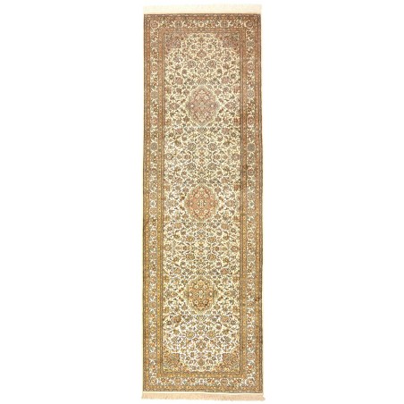 Tappeto Kashmir India marrone verde 78x272