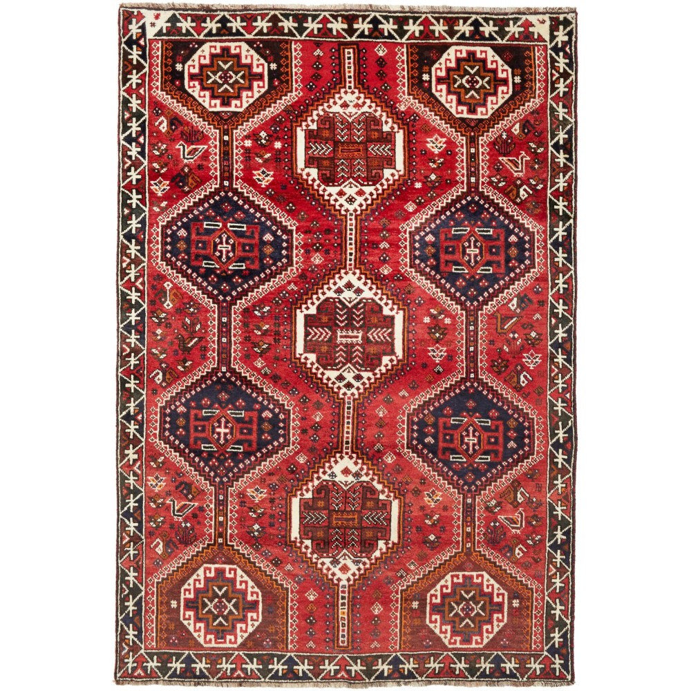 Tappeto Shiraz Fine Persia marrone grigio 157x230 Tappeto Shiraz Fine Persia marrone grigio 157x230