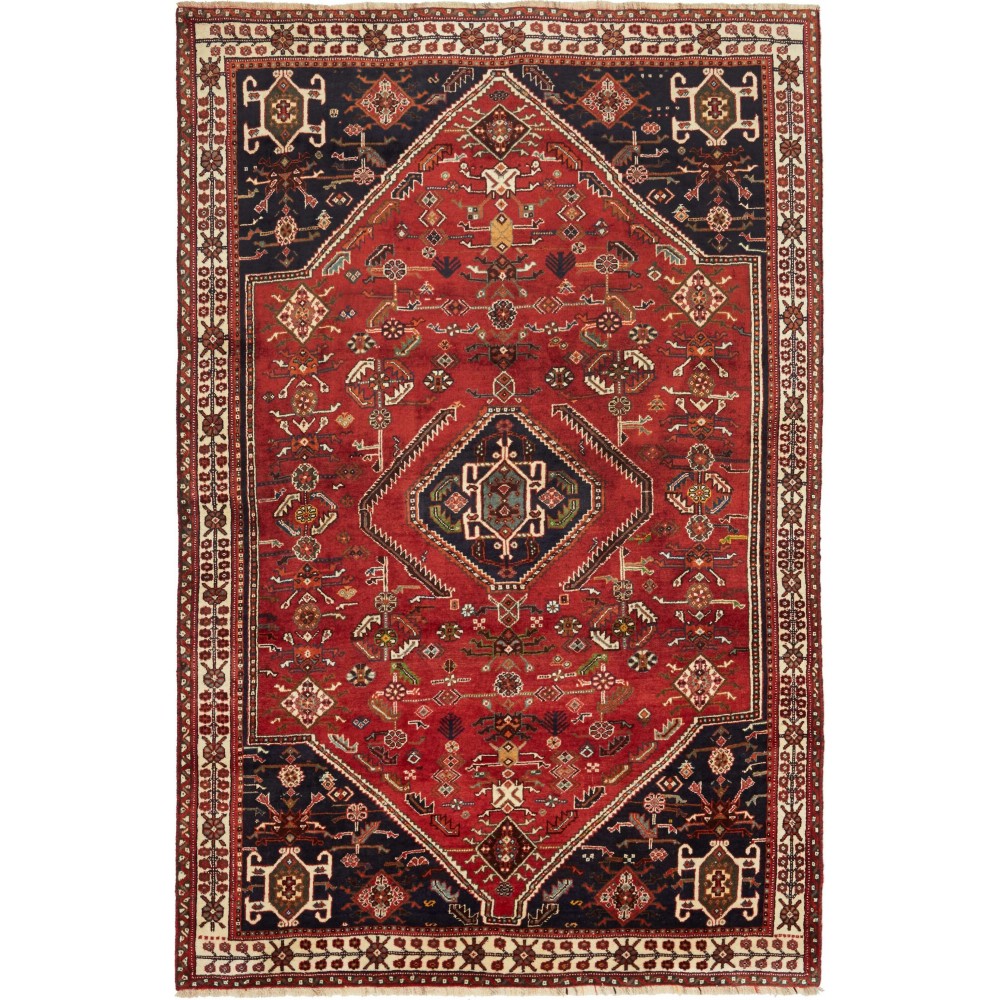 Tappeto Shiraz Persia marrone giallo 158x246 Tappeto Shiraz Persia marrone giallo 158x246