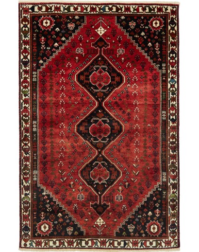 Tappeto Shiraz Persia marrone giallo 163x253