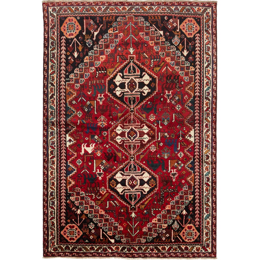 Tappeto Shiraz Fine Persia grigio marrone 173x257 Tappeto Shiraz Fine Persia grigio marrone 173x257