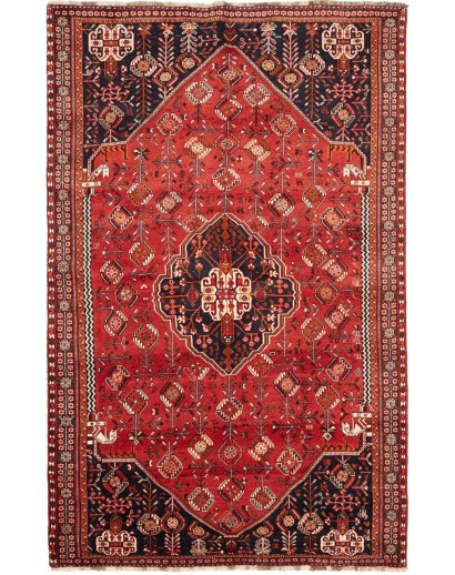 Tappeto Shiraz Fine Persia marrone giallo 160x255