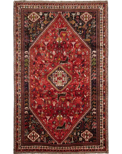 Tappeto Shiraz Persia marrone blu 183x295