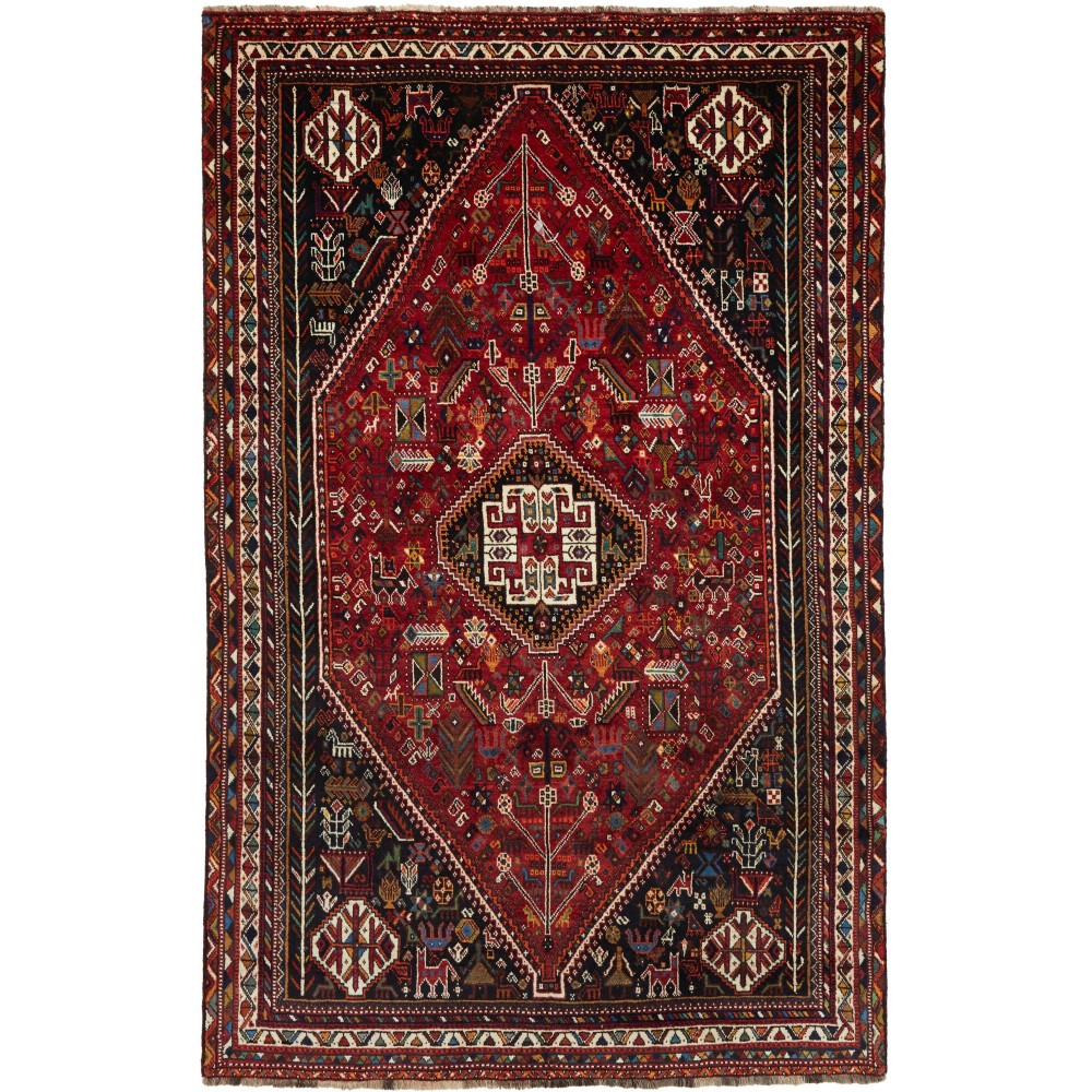 Tappeto Shiraz Persia grigio beige 174x274 Tappeto Shiraz Persia grigio beige 174x274