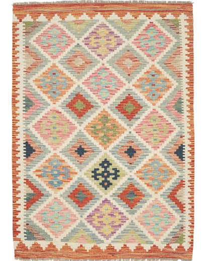 Tappeto Kilim Afghanistan marrone beige 102x147