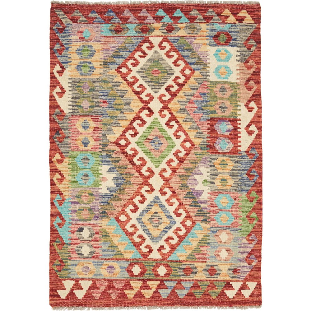 Tappeto Kilim Afghanistan marrone 102x149