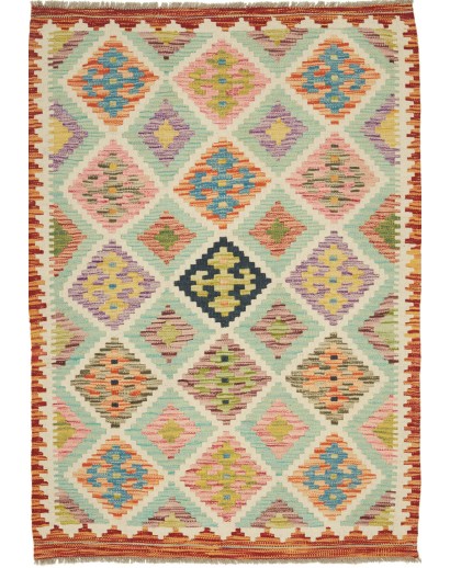 Tappeto Kilim Afghanistan marrone beige 104x150