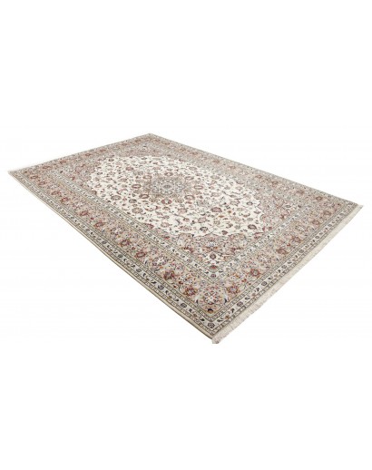 Tappeto Kashan Persia beige grigio 200x295