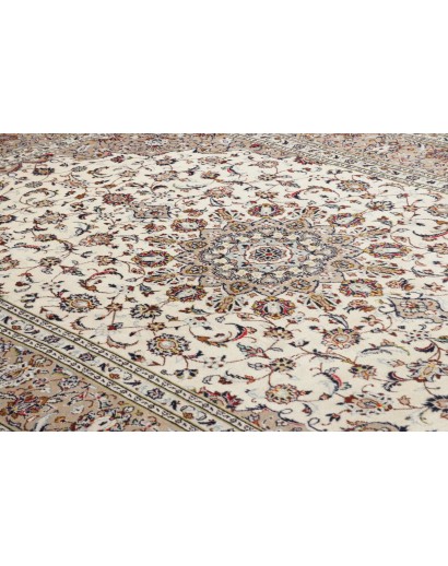 Tappeto Kashan Persia beige grigio 200x295