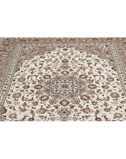 Tappeto Kashan Persia beige grigio 200x295