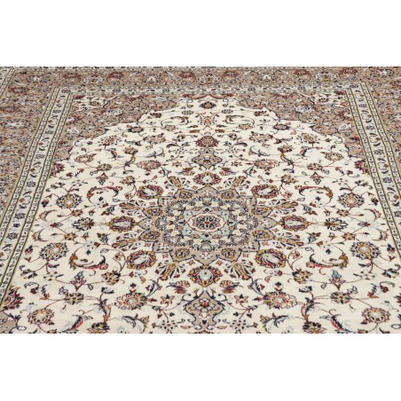 Tappeto Kashan Persia beige grigio 200x295