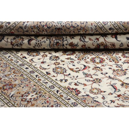 Tappeto Kashan Persia beige grigio 200x295