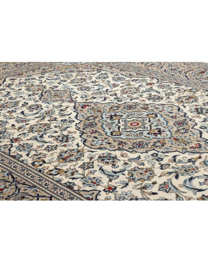 Tappeto Kashan Persia beige verde 202x322