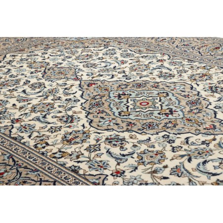 Tappeto Kashan Persia beige verde 202x322