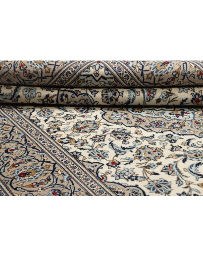 Tappeto Kashan Persia beige verde 202x322