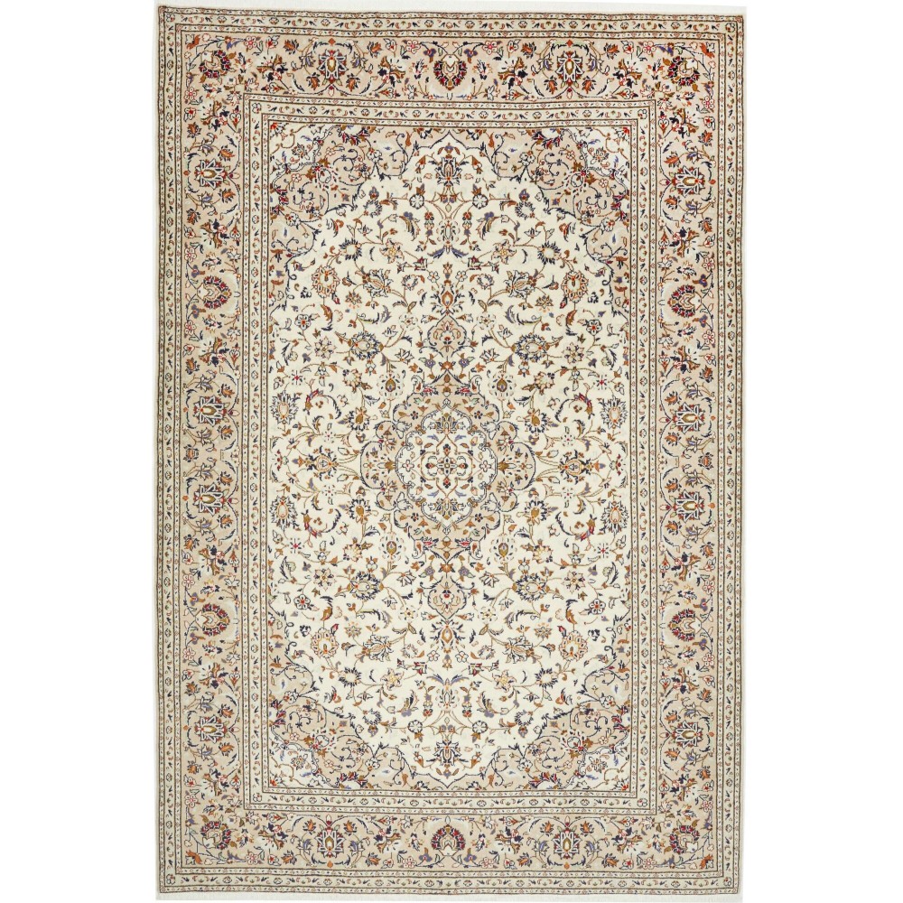 Tappeto Kashan Persia bianco 202x308 Tappeto Kashan Persia bianco 202x308