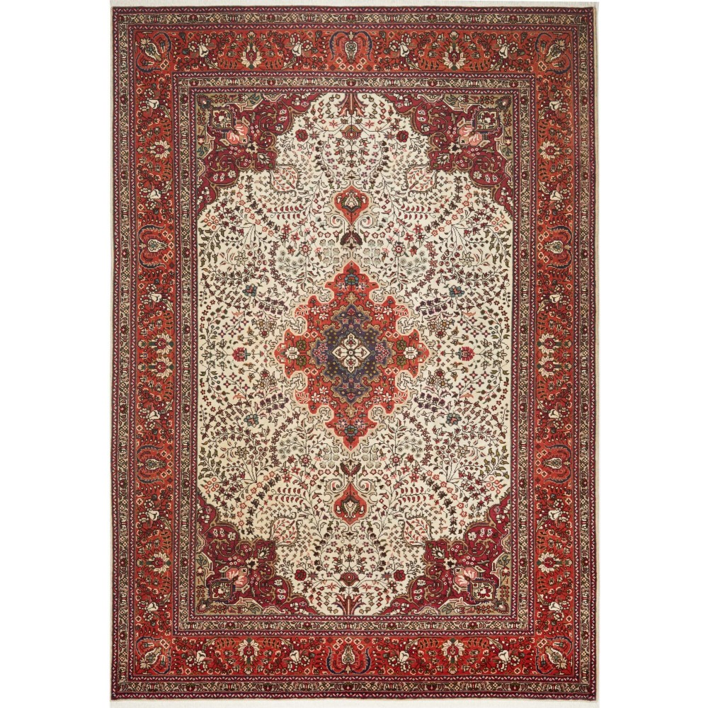 Tappeto Tabriz Persia marrone 203x292 Tappeto Tabriz Persia marrone 203x292