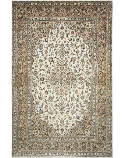 Tappeto Kashan Persia azzurro bianco 198x312