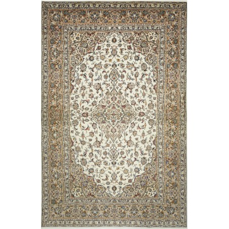 Tappeto Kashan Persia azzurro bianco 198x312