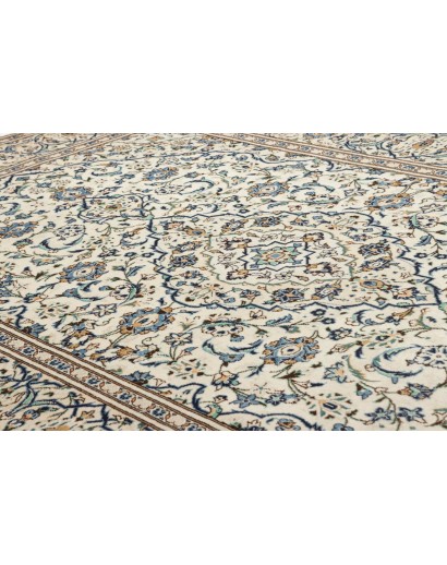 Tappeto Kashan Persia bianco grigio 193x308