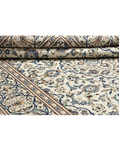 Tappeto Kashan Persia bianco grigio 193x308