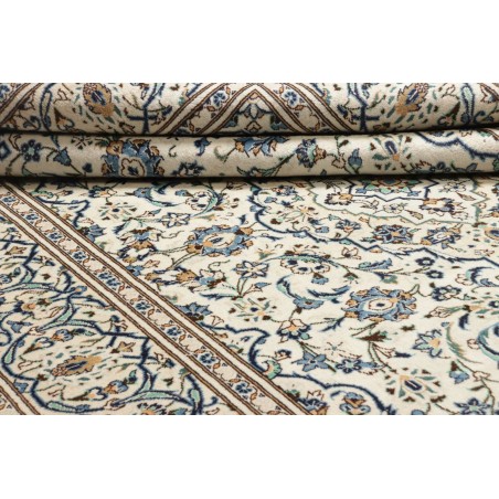 Tappeto Kashan Persia bianco grigio 193x308