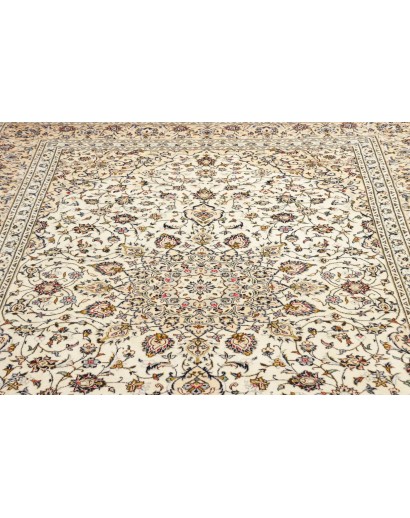 Tappeto Kashan Persia bianco grigio 200x305