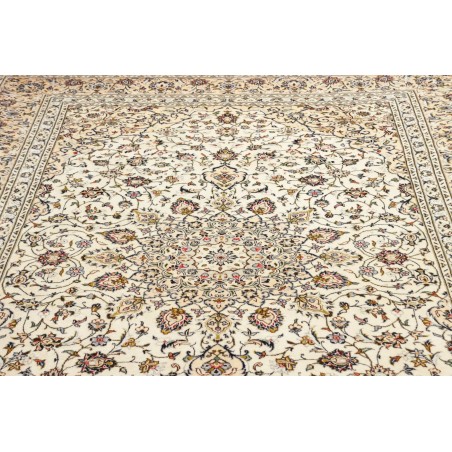 Tappeto Kashan Persia bianco grigio 200x305