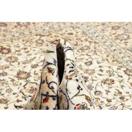 Tappeto Kashan Persia bianco grigio 200x305