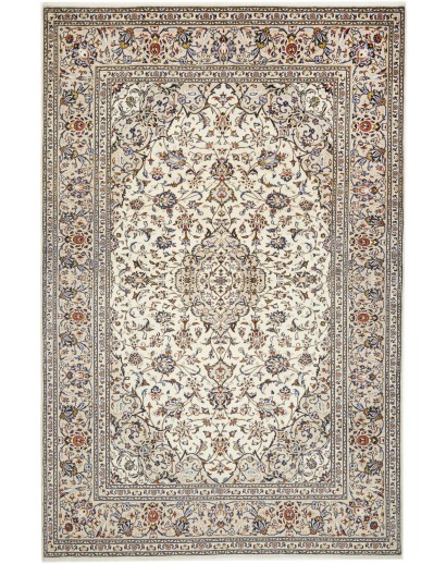 Tappeto Kashan Persia bianco grigio 200x305