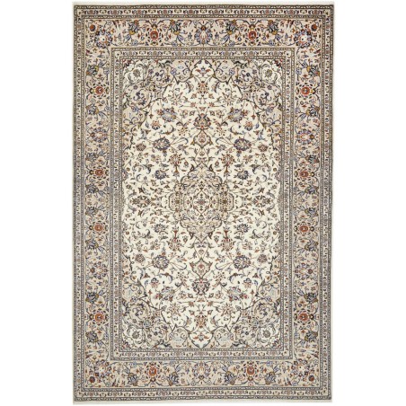 Tappeto Kashan Persia bianco grigio 200x305