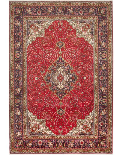 Tappeto Tabriz Persia marrone giallo 200x296