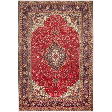 Tappeto Tabriz Persia marrone giallo 200x296