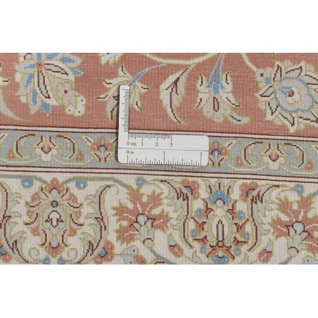 Tappeto Ghom seta Persia marrone bianco 394x620