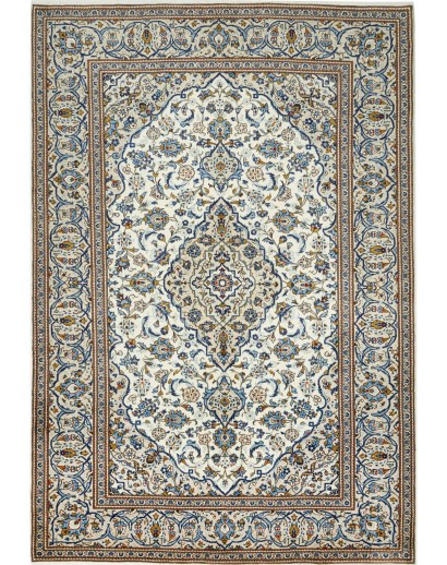 Tappeto Kashan Persia beige grigio 200x293