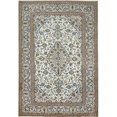 Tappeto Kashan Persia beige grigio 200x293
