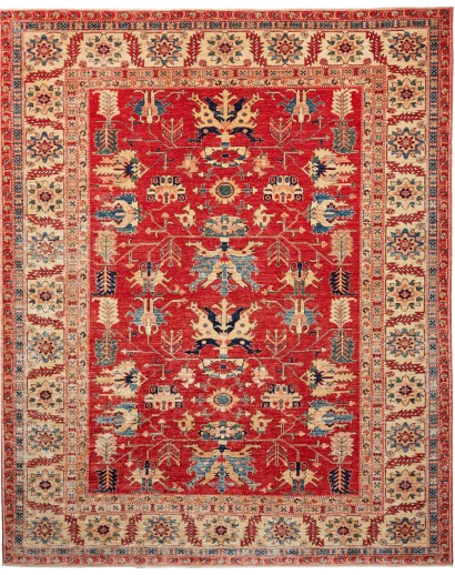 Tappeto Kazak Fine Pakistan rosso grigio 251x303