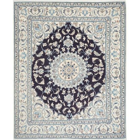 Tappeto Nain Kashmar Persia bianco grigio 206x252