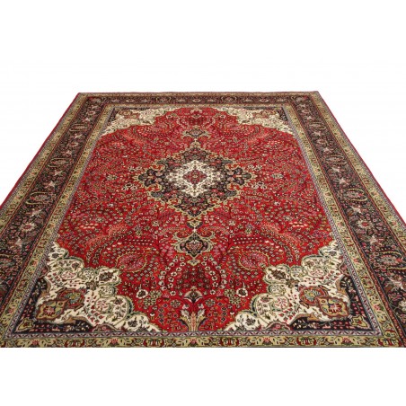 Tappeto Tabriz Persia marrone beige 252x340